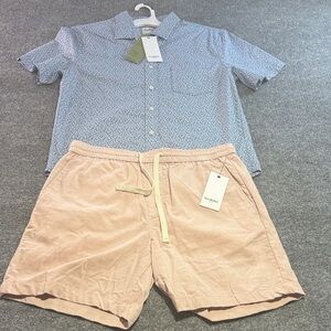 Goodfellow & Co Light Blue Patterned Shirt